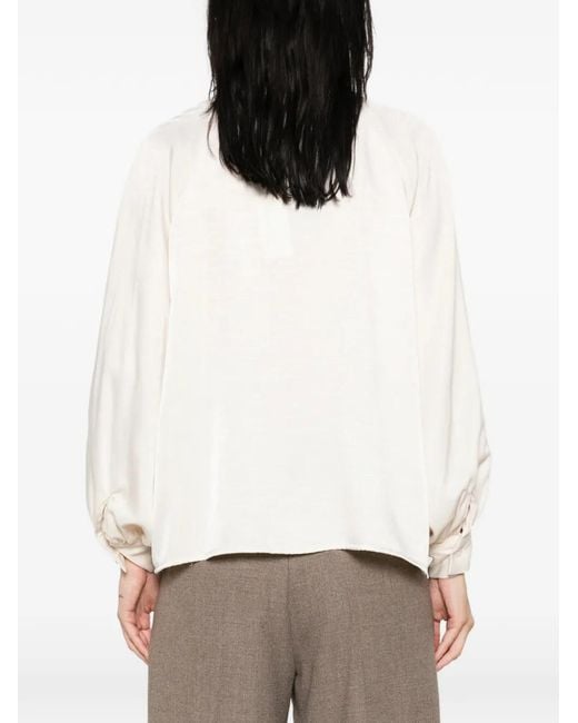 Dixie White Raglan-Sleeve Shirt