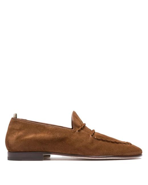Officine Creative Brown Suede Sneakers for men