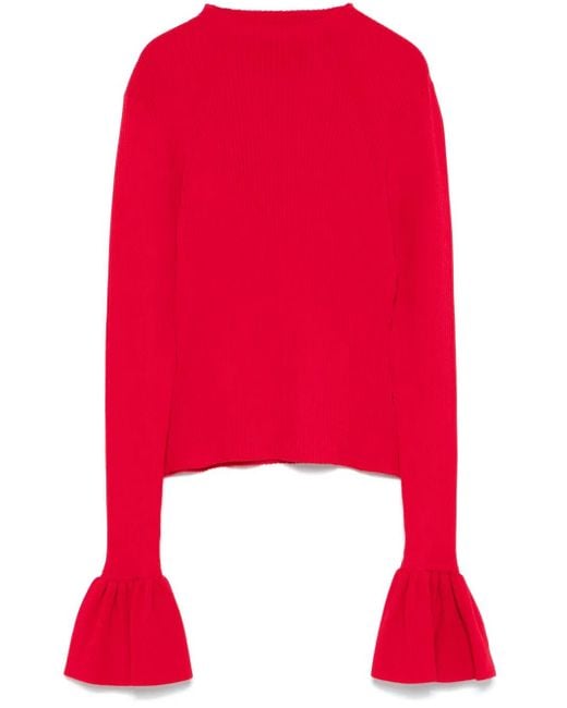 ROTATE BIRGER CHRISTENSEN Red Round-Neck Knitwear