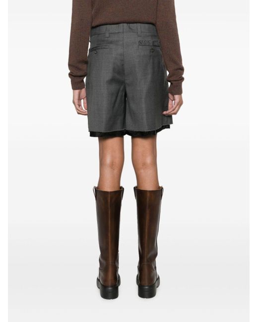 Miu Miu Gray Grisaille Bermuda Shorts