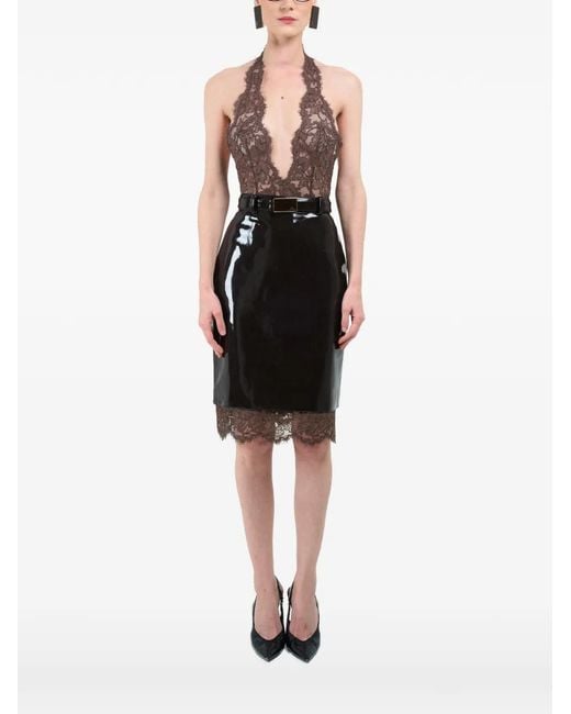 ROWEN ROSE Black Lace Bodysuit