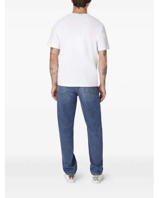 Missoni White T-Shirt With Zigzag Print for men