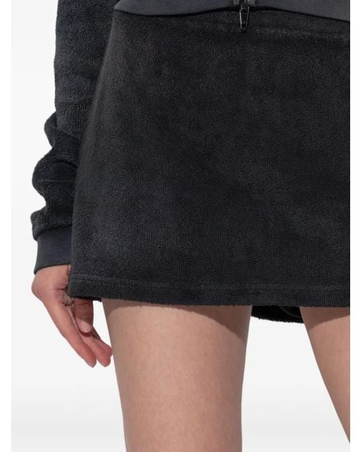 Alexander Wang Black Embroidered Cotton Mini Skirt