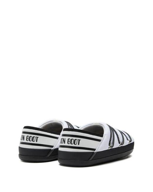 Moon Boot Black Icon Slippers
