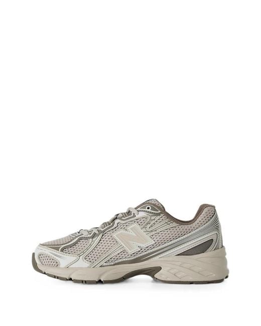 New Balance Gray 740 Mesh-Panel Sneakers