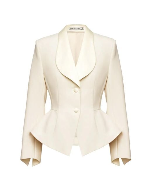 POST MERIDIEM Peplum Jack in het White