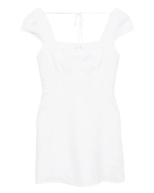 Reformation White Loula Linen Dress