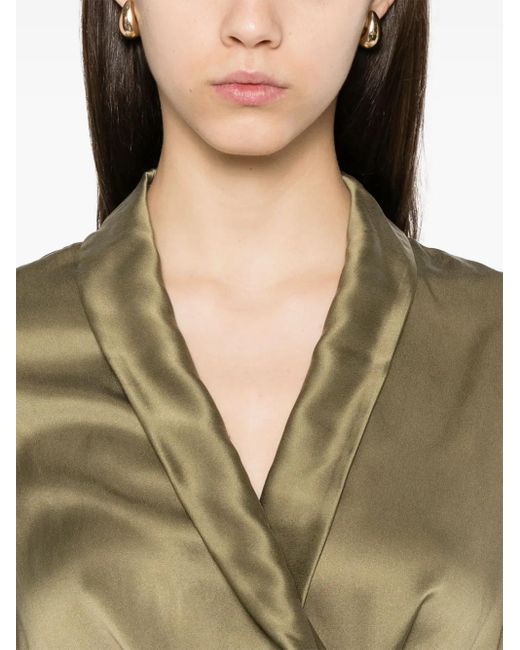 Robe-Portefeuille À Coupe Mi-Longue Zimmermann en coloris Green
