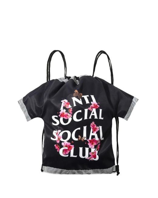 ANTI SOCIAL SOCIAL CLUB Blue Cute Af Drawstring Bag "Camo" Backpack for men
