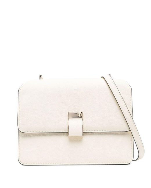 Valextra Leather Nolo Crossbody Bag in Natural | Lyst