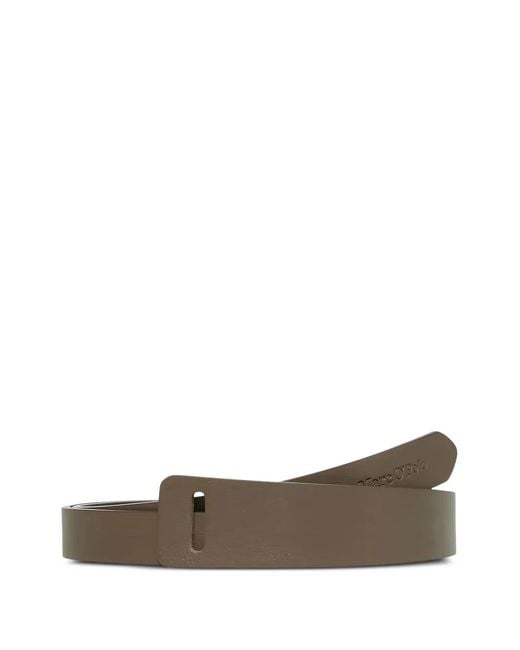 Marc O' Polo Brown Rectangular-Buckle Belt