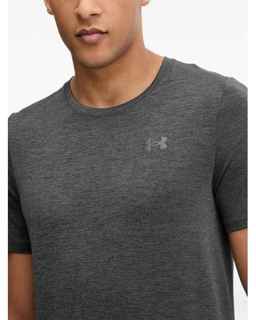 Under Armour Gray Vanish Elite Seamless Logo-Print Short-Sleeve T-Shirt for men