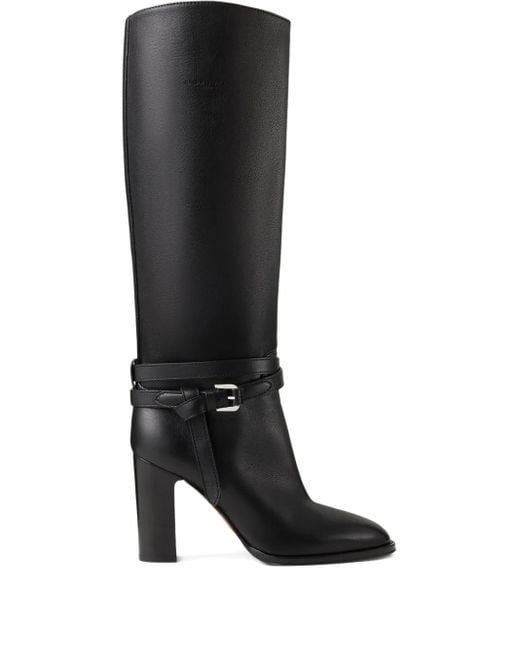 Ralph Lauren バックルストラップ ブーツ 90mm Black