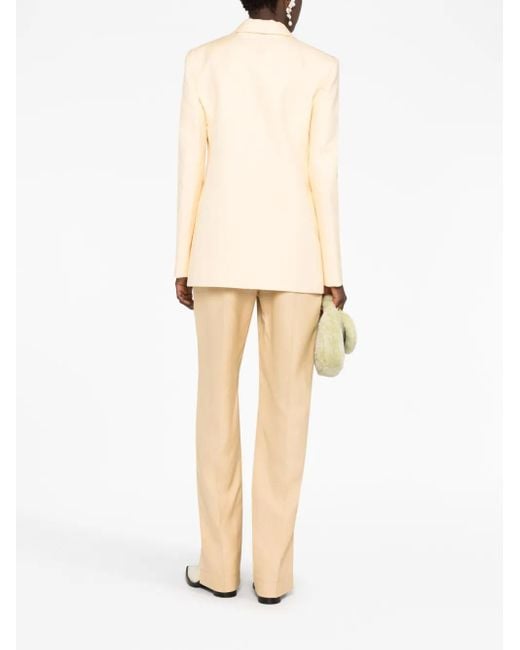 Jil Sander Natural Cotton-Twill Blazer