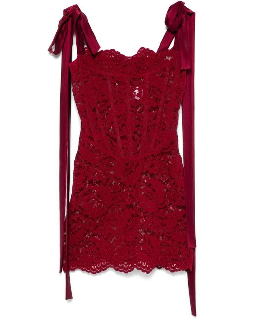 Atu Body Couture X Rue Ra レース ミニドレス Red