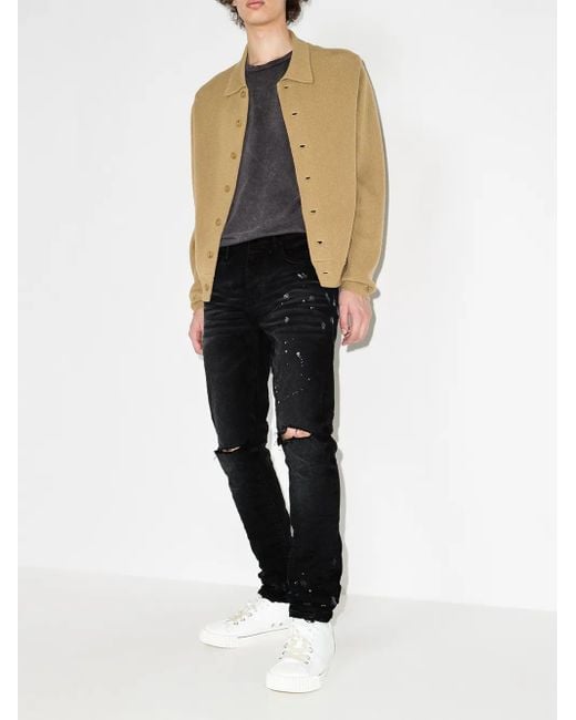 Purple Brand Black Slim-Fit Skinny Stretch-Denim Jeans for men