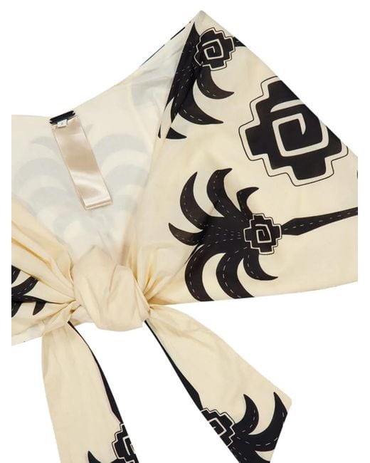 Johanna Ortiz Natural Imagery Palm Tree-Print Top