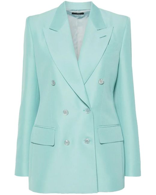 Tom Ford Green Double-Breasted Blazer