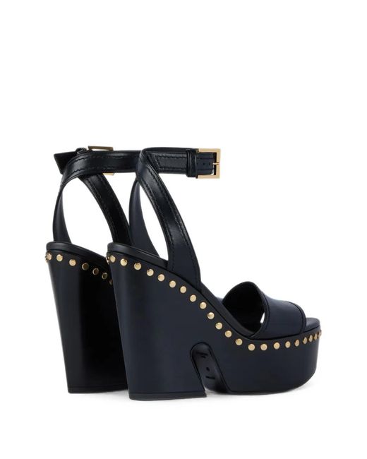 Givenchy Blue Clog Platform Sandals