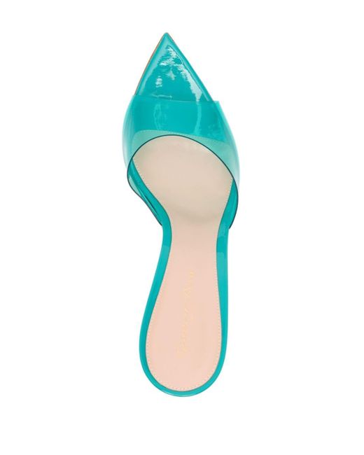 Gianvito Rossi Blue Turquoise Elle 85mm Sandals