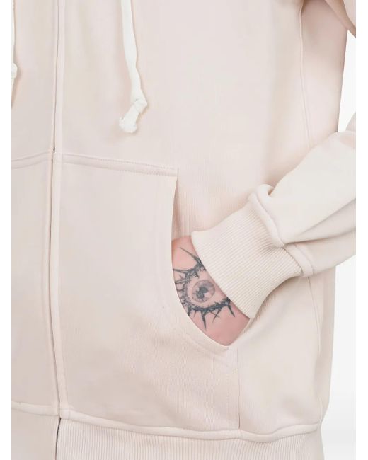 Comme des Garçons White Zip-Up Hoodie for men