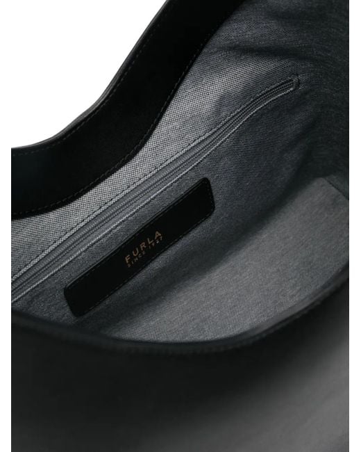 Furla Black Goccia Leather Shoulder Bag