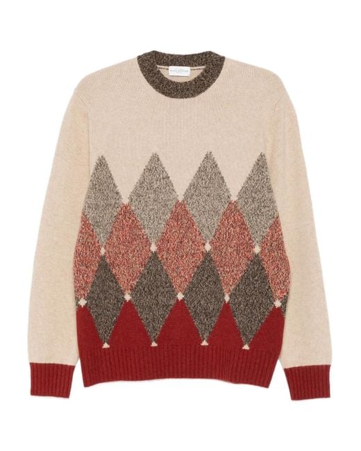 Ballantyne Multicolor Argyle-Knit Jumper for men