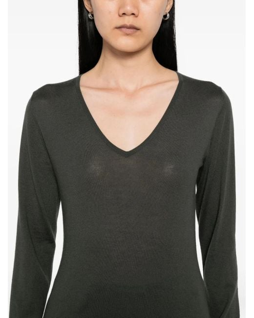 N.Peal Cashmere Green Imogen Top