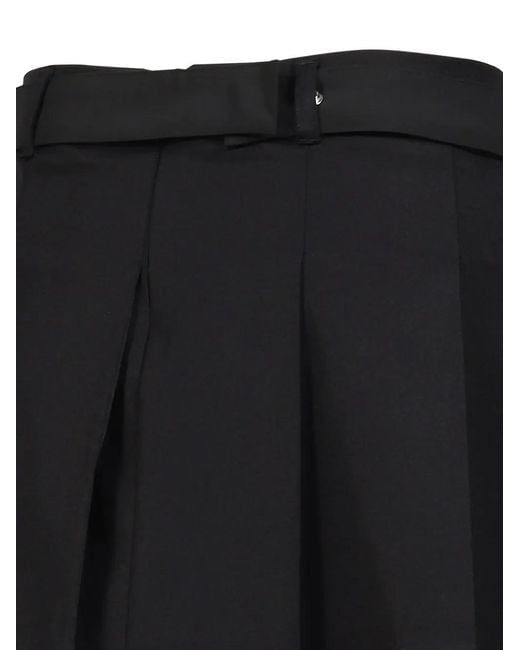 HELIOT EMIL Black Prism Double-Layered Mini Skirt