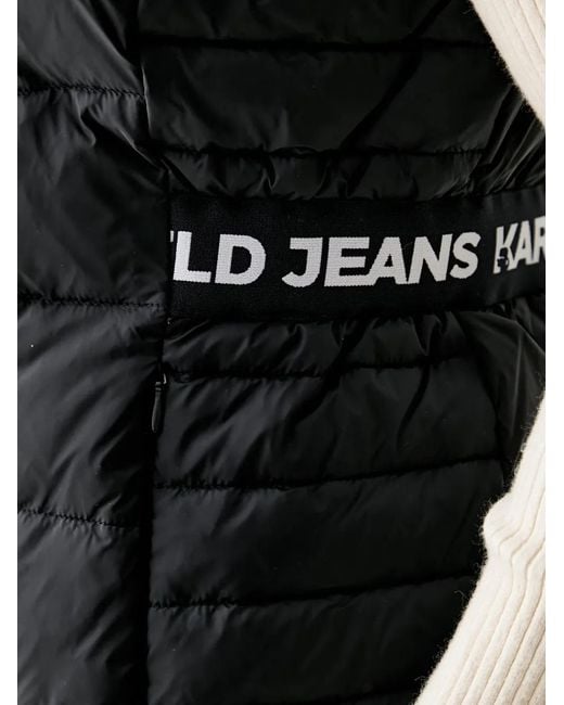 Karl Lagerfeld Black Logo-Print Gilet