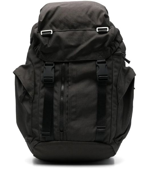 Stone Island Black Resin Treated Cordura Backpack for men