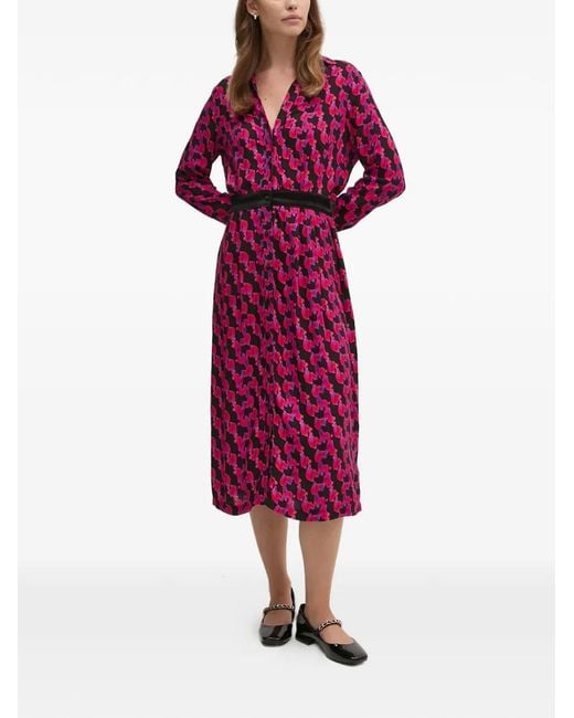 La Petite Francaise Redoutable Long-Sleeve Printed Midi Dress