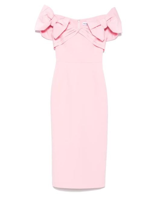 Rebecca Vallance Pink Bow-Detail Dress