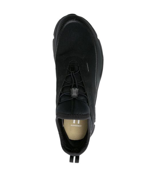 On Shoes Black Logo-print Panelled-design Sneakers for men
