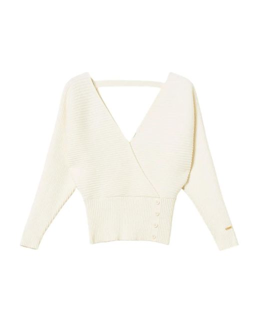 Twinset リブニット セーター White
