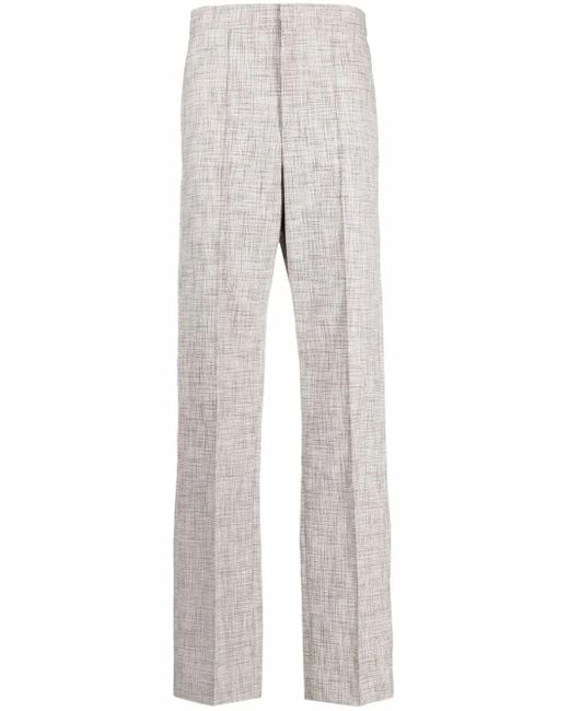 Isabel Marant Gray Lirokia High-Waisted Tailored Trousers