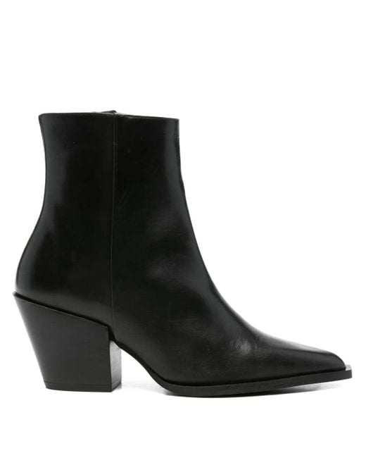 Pedro Miralles Black Spitze Stiefel Mit Blockabsatz