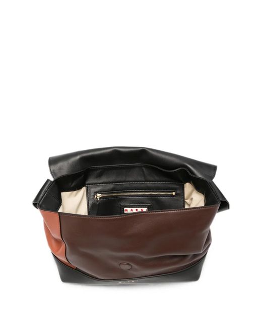 Marni Black Colour-Block Shoulder Bag