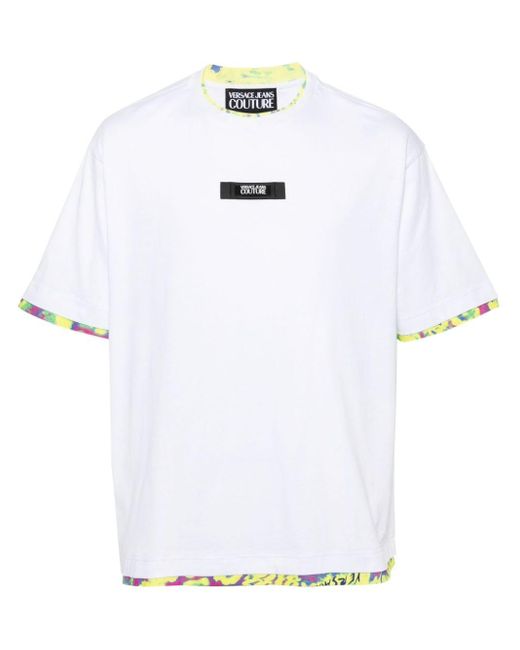Versace Katoenen T-shirt Met Dierenprint in het White voor heren