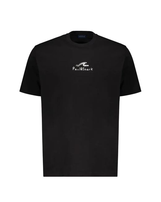 Paul & Shark Black Short-Sleeve T-Shirt for men