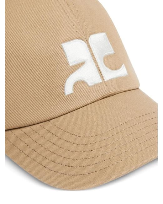 Courreges Natural Baseballkappe Mit Ac-Logo