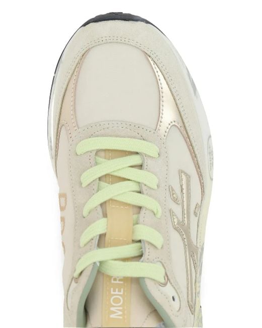 Premiata White Moerund Lace-Up Sneakers