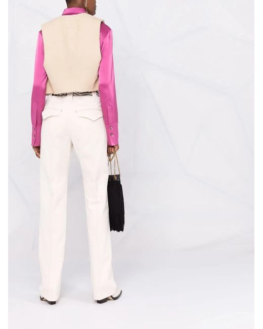 Isabel Marant White Trousers Beige