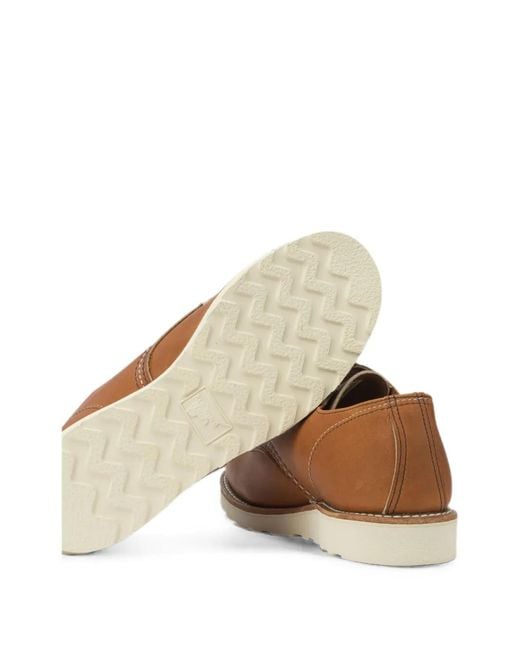 Red Wing Brown Chaussures Bateau 8092 Shop Moc Toe En Cuir for men