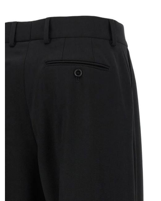 Dolce & Gabbana Black Double-Pleat Flared Trousers