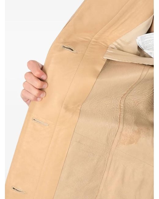 Maison Margiela Natural Floral-Print Belted Jacket