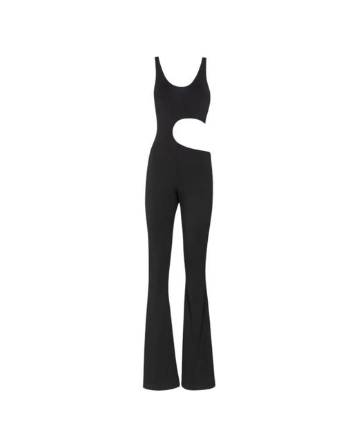 Gaelle Paris Black Cut-Out Flared Jumpsuit