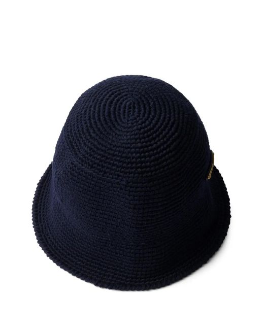 Prada Blue Crochet Bucket Hat