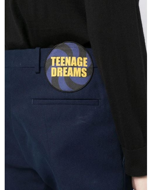 Raf Simons Blue Tailored Straight-Leg Trousers for men