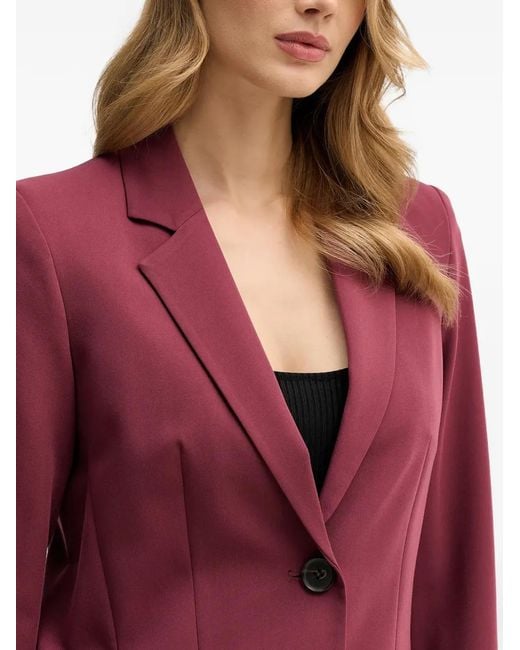 Sisley Red Notched-Lapels Blazer